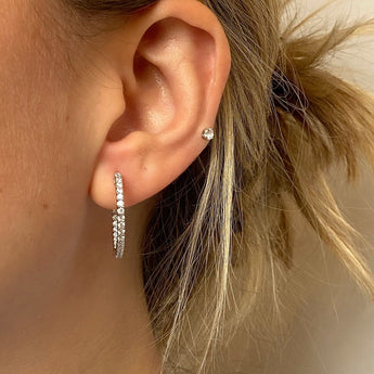 white gold diamond hoops