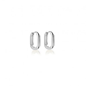 oval huggies silver