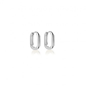 oval huggies silver