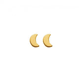 yellow gold moon studs