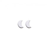 white gold moon studs