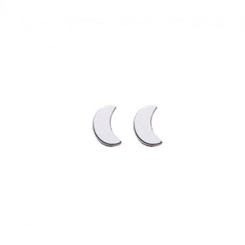 white gold moon studs