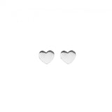 white gold heart studs