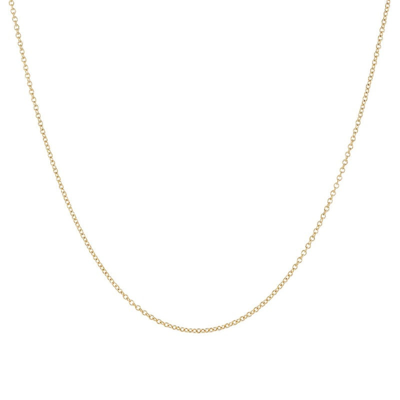 yellow gold rolo chain