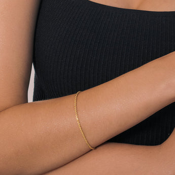 gold plated rope bracelet