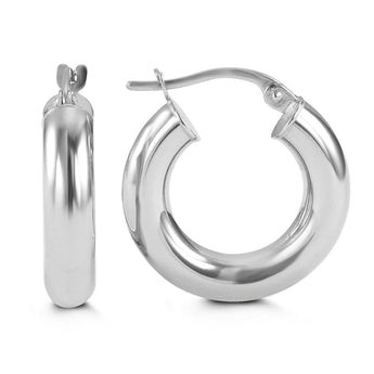 white gold bold hoops