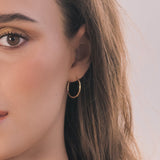 thin medium hoops yellow gold