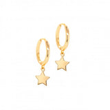 gold plated star huggies