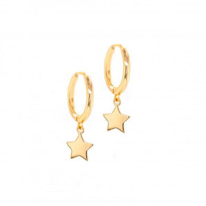 gold plated star huggies