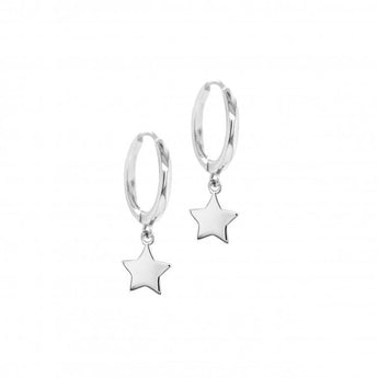 sterling silver star huggies