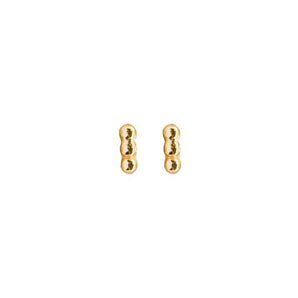 gold plated triple ball studs