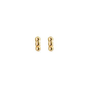 gold plated triple ball studs