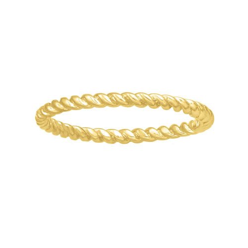 Golden Rope Ring Yellow Gold Rope Ring | Dainty Diamond Solid Gold Rings
