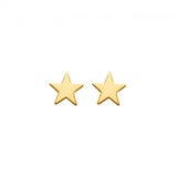 yellow gold star studs
