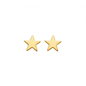 yellow gold star studs