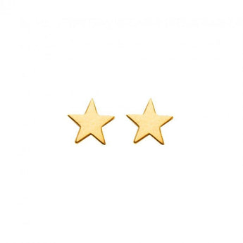 yellow gold star studs