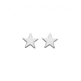 white gold star studs