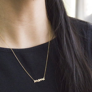 gold mama necklace