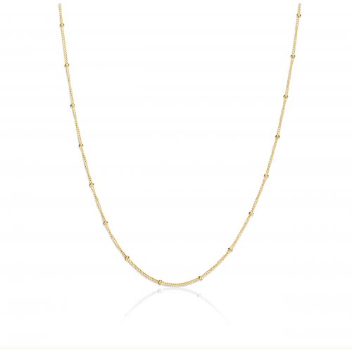 yellow gold satellite necklace