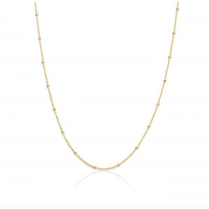 yellow gold satellite necklace