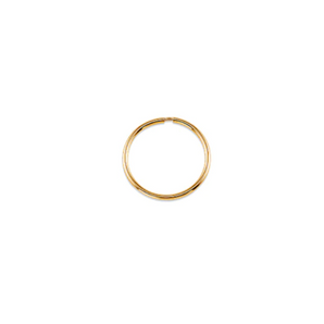 small yellow gold thin hoops