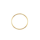 yellow gold thin hoops
