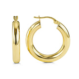 bold yellow gold hoops medium