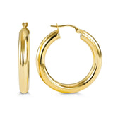 bold yellow gold hoops