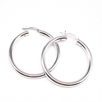 large silver bold hoops