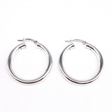 medium silver bold hoops