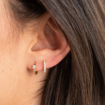 gold cz huggies