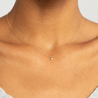 mini diamond necklace