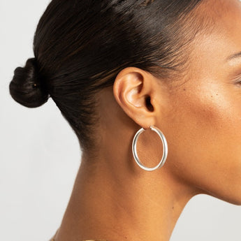 large silver hoops