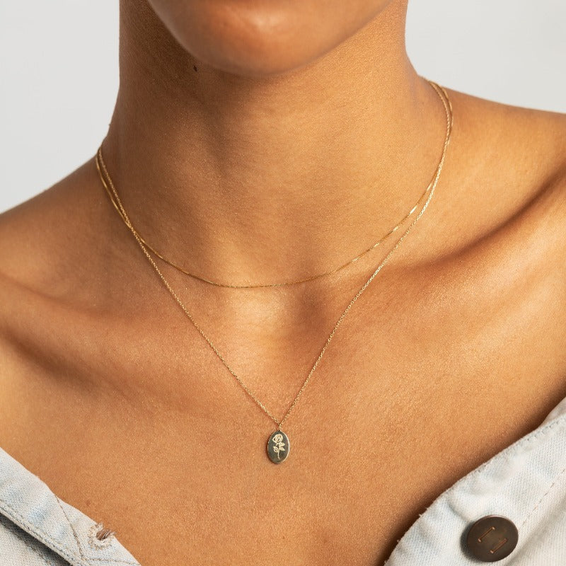 Mini Box Chain Mini Box Chain Necklace | Dainty Diamond Solid Gold Chains