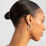 medium silver hoops
