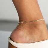 gold sparkly anklet