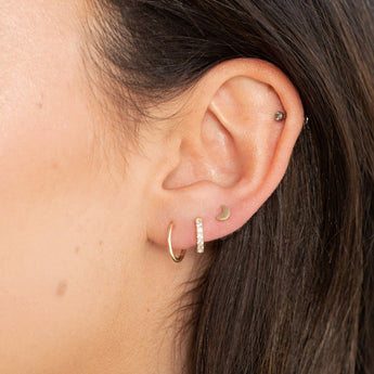 gold huggie earrings
