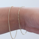 mini paperclip gold bracelet