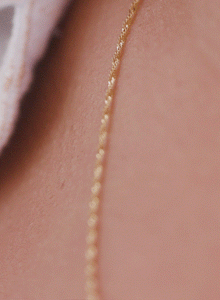 Singapore Chain Necklace Dainty Diamond Solid Gold Chains