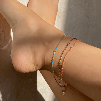 coloured anklet
