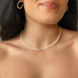 double dainty pearl necklace
