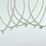 pearl initial necklace
