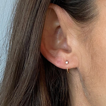 cubic hoop studs