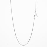 initial necklace in white gold