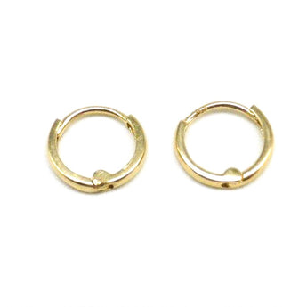 yellow gold mini hoops