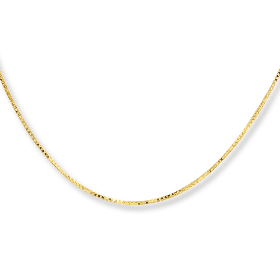 Mini Box Chain Mini Box Chain Necklace | Dainty Diamond Solid Gold Chains