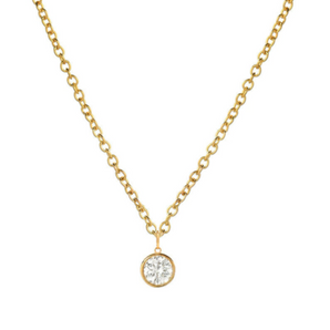 yellow gold diamond necklace