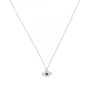 sterling silver evil eye necklace
