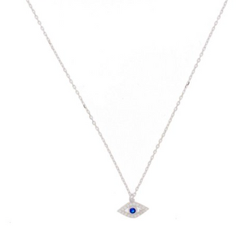 sterling silver evil eye necklace