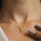 gold initial pendant